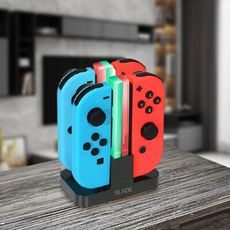 【刀鋒BLADE】BLADE任天堂switch炫彩光柱四充充電座 台灣公司貨 Switch充電座