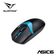 【ALCATROZ】/ASIC 6/ 高解析精密光學有線滑鼠_B.Blue黑藍