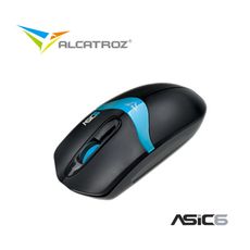 福利品【Alcatroz 】ASIC 6高解析精密光學有線滑鼠_黑藍