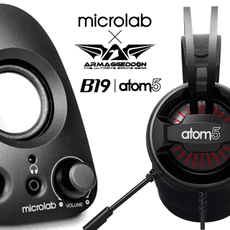 超值組合【Microlab】B19 USB 喇叭+【Armaggeddon】ATOM5 電競耳機