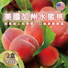 【菊頌坊】加州水蜜桃禮盒6顆入(1.4Kg/盒)x2盒