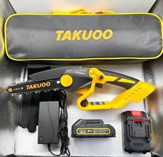 鋰電無刷鏈鋸 TAKUOO(牧田) 21V雙電池 6吋 2.5AH /家用鋸柴小電鋸/小型手持電鋸