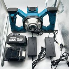 雙插槽鋰電水泥攪拌機 通用類牧田21V款 4.0AH /鋰電方向盤款攪拌機/鋰電手持混泥土攪拌機