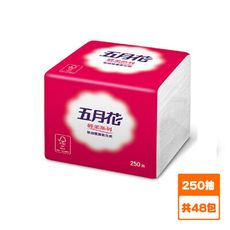 【現貨滿額免運】五月花 單抽雙層衛生紙 250抽x48包 (箱)