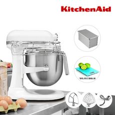 【KitchenAid】8Qt商用升降式攪拌機 送吐司模/廚秤 3KSMC895TWH 台灣公司貨