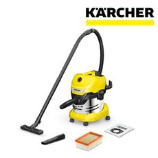 【KARCHER 德國凱馳】20L乾濕兩用吸塵器 WD4S