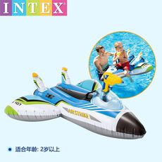 【居家寶盒】INTEX 戰鬥飛機水上充氣坐騎 充氣浮排 水上坐騎充氣戲水玩具衝浪游泳裝備