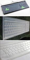 【居家寶盒】桌上型電腦鍵盤矽膠保護膜 透明鍵盤膜 通用鍵盤膜防水防塵防污
