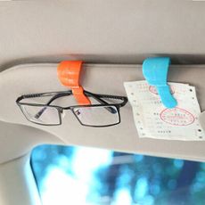【居家寶盒】2入汽車眼鏡固定夾 遮陽板夾 收納置物夾 名片夾 收據夾 行照夾 便攜式多用途夾 汽車用