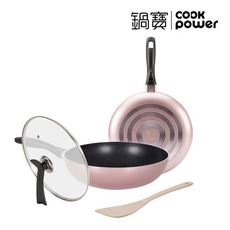 CookPower鍋寶 金鑽不沾雙鍋四件組 30cm 二色任選