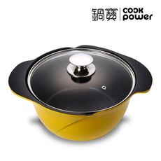 CookPower鍋寶 玫瑰不沾湯鍋24cm 豔黃 IH爐/電磁爐適用