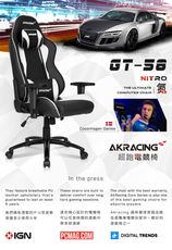 AKRACING超跑電競椅-GT58 Nitro-白