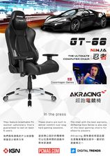 AKRACING超跑電競椅旗艦款-GT68 NINJA