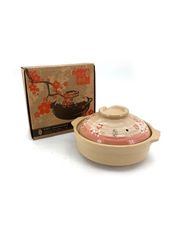 松村窯日式砂鍋7.5吋-紅梅 (盒裝)