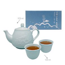 浮雕山茶花1壺2杯 茶具組 109BC-A391