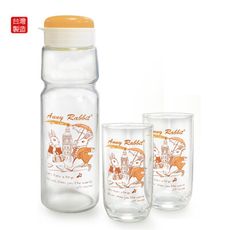 安妮兔 冷水壺1L+美樂杯234ML*2 016BC-A173T-旅遊(台灣製造)