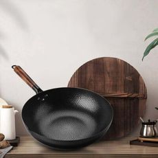 不沾老鐵鍋 鑄鐵材質 手工鍛造 防止食物沾黏 鍋具 廚房 鑄鐵