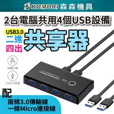 【Komori森森機具】現貨電腦共用USB設備 共享器 USB二進四出共享器 USB2.0