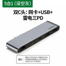 type-c擴展塢拓展usb轉接頭雷電3轉hdmi投影儀網線轉接口macair筆記本配件