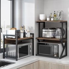 置物架 廚房置物架落地多層家用調料收納架台面雙層烤箱微波爐架子置物架