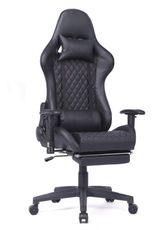 【SIDIS】透氣皮頂級賽車椅(180度平躺、透氣皮革、升降扶手、加大五爪) 電競椅 沙發椅 電腦椅
