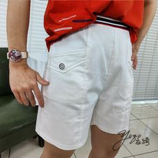 衣綺女生小白褲編織造型腰帶百搭休閒短褲K3001