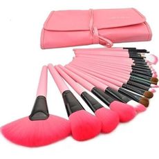 【愛來客 】專利商標品牌粉紅色24件化妝刷具組MAKE UP FOR YOU彩妝刷具組只要 乙丙級考