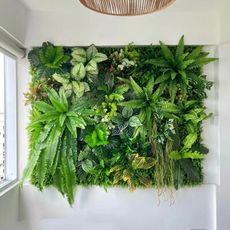 仿真綠植墻玫瑰花背景墻裝飾立體植物墻仿生假草坪形象墻垂直綠化 郁郁蔥蔥款式（1平米均價）