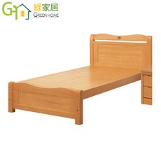 【綠家居】歐可 歐風3.5尺單人實木床台(不含床墊)