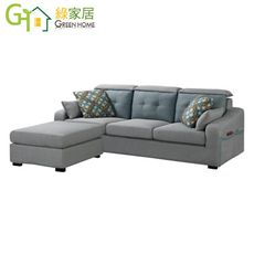 【綠家居】柯黛斯灰可拆洗棉麻布L型獨立筒沙發組合(三人座＋椅凳組合＋頭枕可調整)
