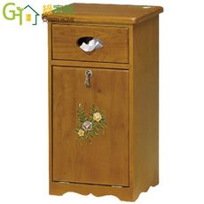 【綠家居】艾弗 時尚1.4尺實木彩繪垃圾櫃/收納櫃(二款式可選)