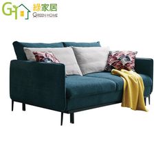 【綠家居】歐恩 現代雙色可拆洗絲絨布沙發/沙發床(沙發/沙發床二用+拉合式機能設計)