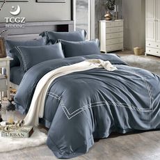 §同床共枕§60支刺繡素色天絲 雙人5x6.2尺 薄床包舖棉兩用被四件式組-多款選擇
