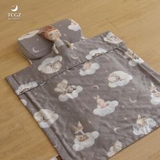 天絲™纖維製成的 100%60支 兒童涼被睡墊三件組 防滑底部 125x60cm-多款選擇
