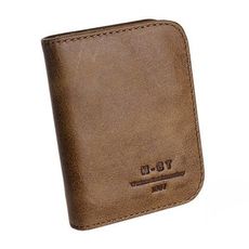 真皮 圓角 證件夾 卡片夾 信用卡夾 零錢包(S淺棕15302CK)