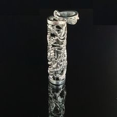 神龍戲珠盤龍龍柱項鍊(附60公分鈦鋼鏈)