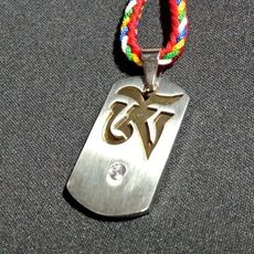 三字咒 嗡 鋼合金 項鍊 吊飾
