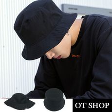 OT SHOP帽子 棉質素色質感車工 漁夫帽遮陽帽盆帽 韓國明星同款嘻哈街頭 現貨 C1887
