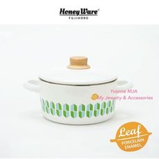 YvonneMJA日本廚具 HoneyWare富士琺瑯 歐式縷空樹葉雙手平底鍋 ih爐 瓦斯爐 適用