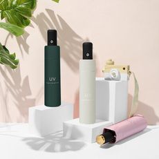 歐文購物【抗風耐用UV傘】 UV自動摺疊傘 自動傘 黑膠傘 抗UV傘 雨傘 折疊傘 晴雨兩用太陽傘