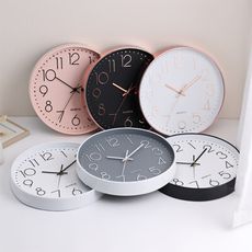 歐文購物【好貨】12吋簡約掛鐘 時鐘 靜音時鐘 數字時鐘 掛鐘 質感時鐘 客廳時鐘 靜音壁鐘