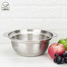 Linox 304不鏽鋼多功能瀝水籃25cm蔬果瀝水器洗菜盆-大廚師百貨