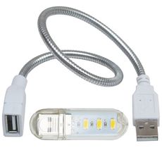 含稅含運月陽USB超亮3LED燈檯燈閱讀燈小夜燈手電筒送蛇頸延長線(HL3SL)