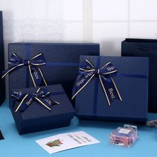 藍色禮盒 生日禮盒 深海藍禮物盒  海軍藍驚喜盒 月光藍生日禮盒 情人節 藏藍禮物禮盒 紀念日禮物