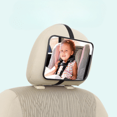 『鏡面加大版』汽車寶寶後照鏡 兒童反向鏡 加大後視鏡 兒童觀察鏡 座椅觀察鏡 輔助鏡 座椅後視鏡
