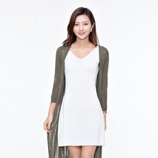 【樂邦】韓版UV領兩面穿透氣舒適冰絲涼感連身裙