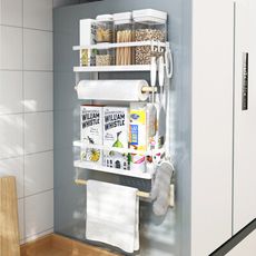 【樂邦】摺疊磁吸式冰箱置物收納架-三層