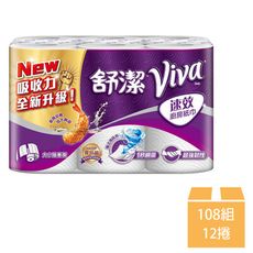 【Kleenex 舒潔】VIVA速效廚房紙巾大小隨意撕 108張x6捲x2串
