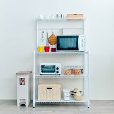 dayneeds 輕型90x45x150cm微波爐架(烤漆)廚房組(含PP板/ㄇ網)