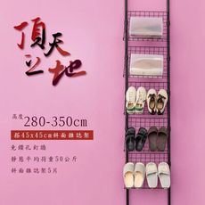 dayneeds (第三代改款)頂天立地收納架 搭45x45斜面雜誌架5片